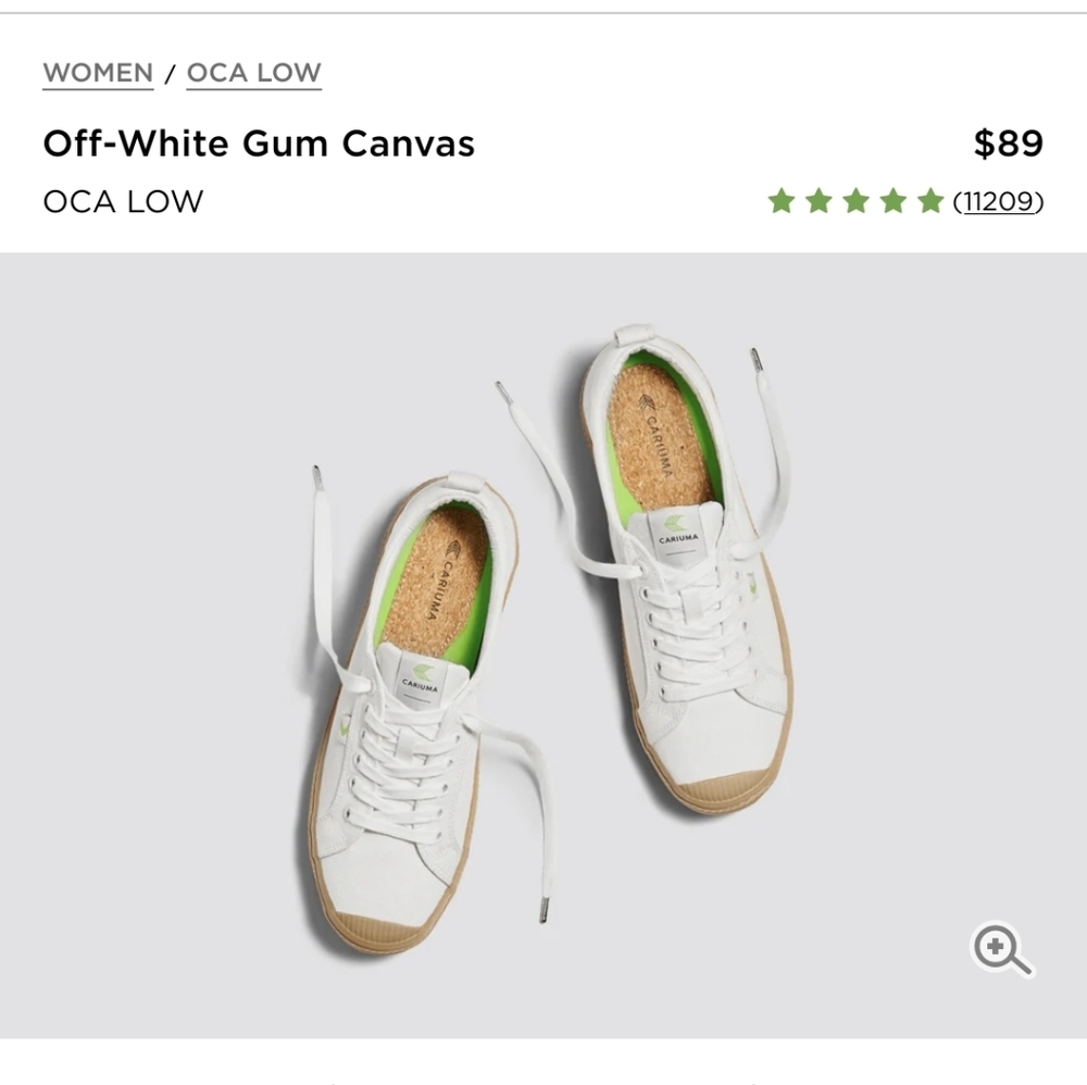 Cariuma Off-White Gum Canvas Sneakers